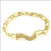 New Mens 24K Yellow Gold Filled Bracelet Chain 8.22  