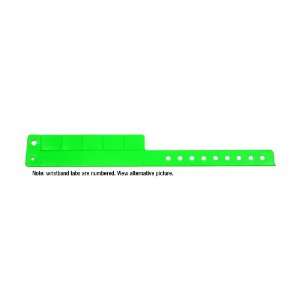  Neon Green 5 Tab Vinyl Cash Tag Wristbands   500 Ct 