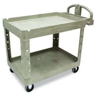 Rubbermaid Commercial Heavy Duty Utility Cart, 2 Shelf, 500 Pounds, 25 