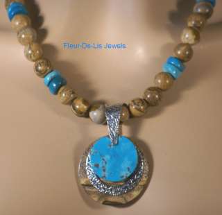 Jay King MINE FINDS Sleeping Beauty Turquoise & Picture Jasper 