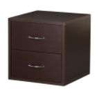 OIA Cube 15 Two Drawer Storage Cube in Cherry