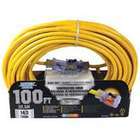 POWER ZONE Outdoor Extension Cord 100   Yellow