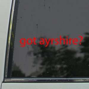  Got Ayrshire? Red Decal Beef Cattle Cow Breed Car Red 
