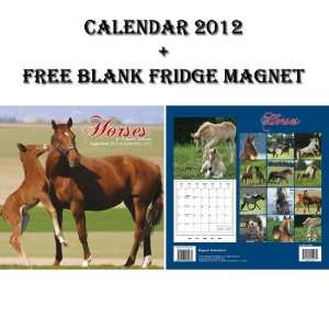   HORSES 2012 CALENDAR + FREE FRIDGE MAGNET   BY MAGNUM