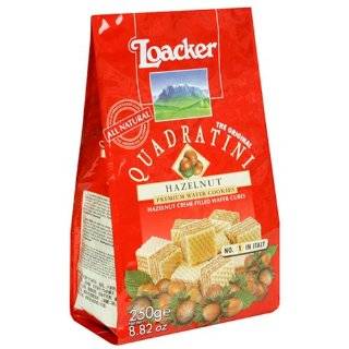Loacker Quadratini Hazelnu Wafer Cookies, 8.82 Ounce Packages (Pack of 