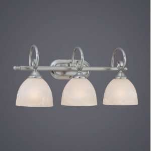By Jeremiah Lighting Raleigh Collection Satin Nickel Finish 3 Lt 