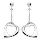 ELLE Jewelry ELLE Sterling Silver Abstract Heart Dangle Earrings