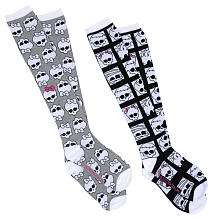 Monster High Knee High 2 Pack Socks   Gray   Size 4 11   Ashko Group 