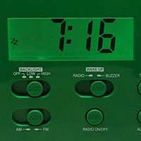 LEGO Alarm Clock Radio   Green   Digital Blue   