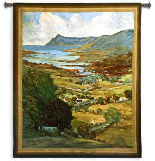 IRELAND COUNTRYSIDE LANDSCAPE ART TAPESTRY WALL HANGING  