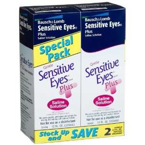   Sensitive Eyes Plus Saline Sol Size 2X12 OZ
