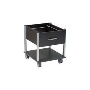  Office Star File Cabinet in Espresso With Silver Accents 