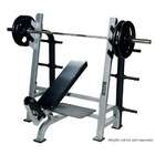 York Barbell STS Olympic Incline Bench with Gun racks   Silver