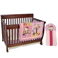   Line Miss Monkey 4 Piece Crib Bedding Set   Kids Line   BabiesRUs