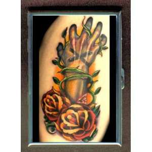  TATTOO ROSE HAND THORN PUNK CREDIT CARD CASE WALLET 