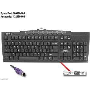  Compaq HP 122659 008 KB 9963 Black PS2 Keyboard New Box 