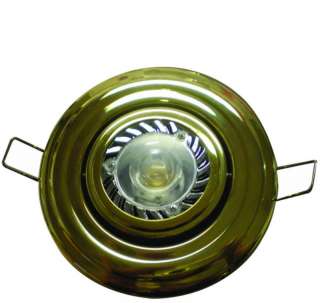 brass MR16 LED fixture w/bulb 120 v. LED can light  