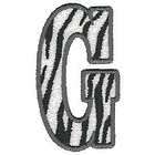 ZEBRA PRINT LETTER Embroidere​d Iron on Patch