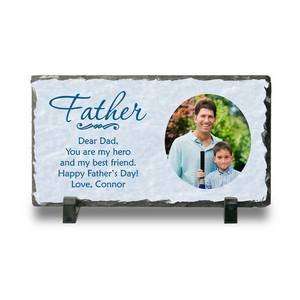  Personalized Photo Slate Keepsake Plaque for Dad Baby