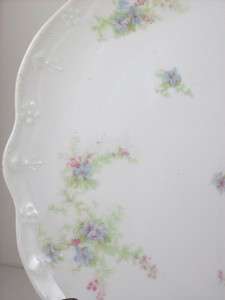 Antique Limoges Porcelain Charger Plate Platter JPL Jean Pouyat Floral 