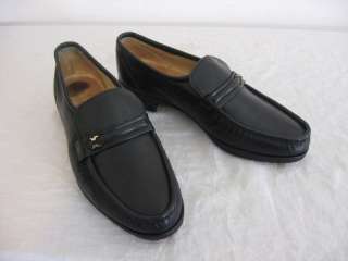 Vintage Mens 8 E Florsheim ROYAL IMPERIAL Black Loafers  