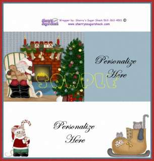 10 Christmas Sleepy Santa Personalized Candy Wrapper Party Favors 