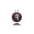 GEMaffair MYSTIC FIRE TOPAZ PENDANT OVAL SHAPE IN STERLING SILVER