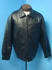   Dreesman   CLASSIC Black Leather Men Coat Jacket SZ M  L O O K