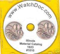 NEW Illinois Watch Material Catalog ca 1920  