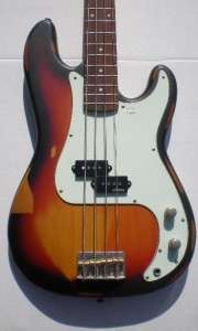   WILKENSON VINTAGE ICON V4 P STYLE BURST RELIC BASS  CLEARANCE SALE