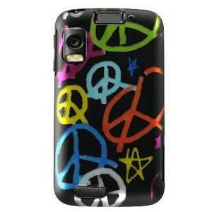  Hard Snap on Plastic RUBBERIZED BLACK With HANDMADE PEACE SIGN 