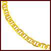 10K Yellow Gold Mens Mariner Bracelet 7 5/16 inches Real Gold  