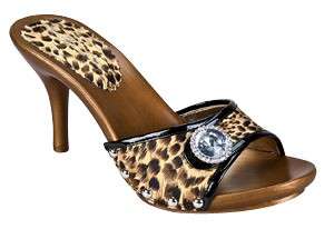 Blossom Women Leopard Studded open Toe sandals Vote12  