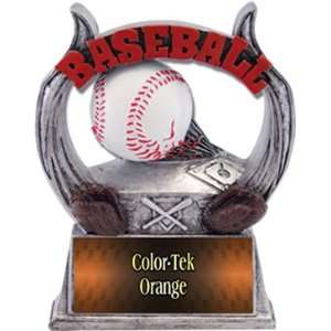 Awards 6 Custom Baseball Ultimate Resin Trophy ORANGE COLOR TEK PLATE 