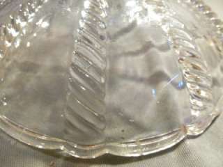 Antique Boston & Sandwich Glass Footed Bowl Cable Pattern Compote 