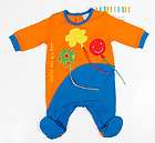   DE LA PRADA Balloons romper suit one piece baby (blue/orange) NWT