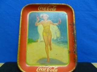 This listing is for a Vintage 1937 Coca Cola Tray 10x13 . shows 