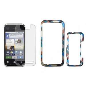 Backflip MB300 Combo Touch Blue Plaid Protective Case Faceplate Cover 