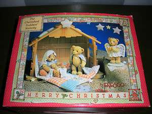 Enesco Cherished Teddies 4 Piece Nativity Set, Excellent Condition 
