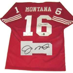  Joe Montana San Francisco 49ers Autographed Throwback Red 