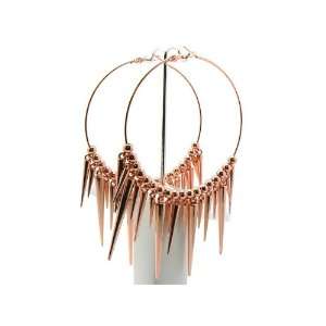 Basketball Wives Paparazzi Spike Earrings Ier2015 Rose Gold 80mm
