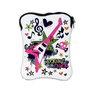 iPad 1 2 & New iPad 3 Sleeve Case 2 Sided Rocker Chick   Pink Guitar 