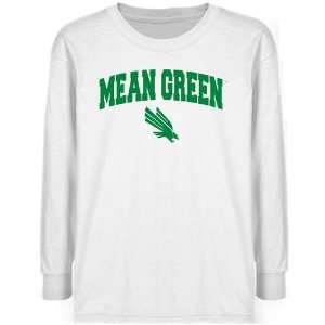  NCAA North Texas Mean Green Youth White Logo Arch T shirt 