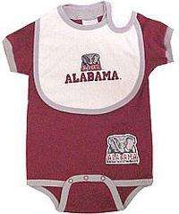 This University of Alabama infant set is 100% cotton with team logo 