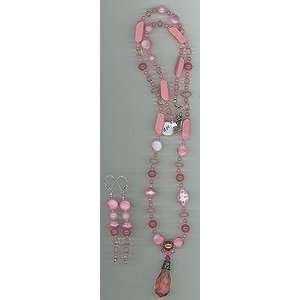  Vintage Pink Necklace Arts, Crafts & Sewing