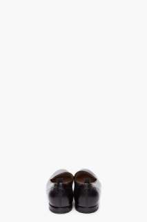 Alexander McQueen black leather loafers for men  