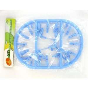 New   Plastic Hanger Oval W/ 20Clips Case Pack 48 by DDI  