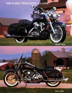 1998 Harley Davidson Road King Classic Dealer Ad Sheet  
