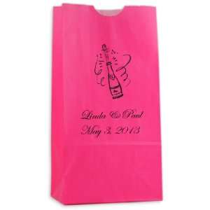 Personalized Goodie Bag   Hot Pink (50 Bags) Arts, Crafts 