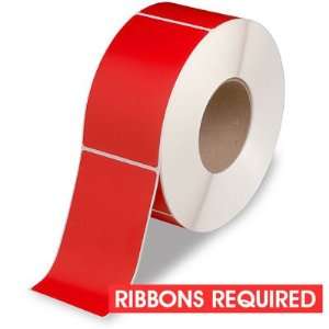    3 x 5 Red Industrial Thermal Transfer Labels